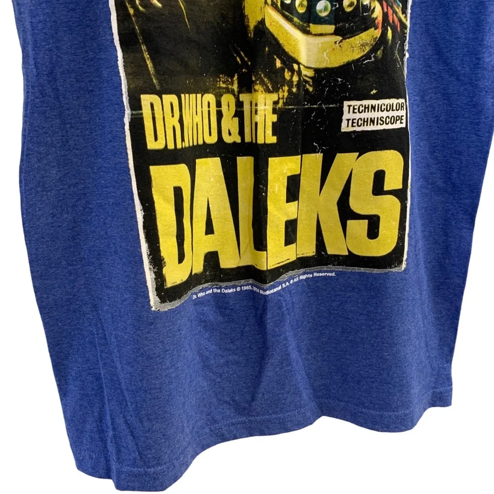 Doctor Who and the Daleks Invasion Earth Adult T Shirt Blue Crewneck Dr Who - Picture 4 of 9